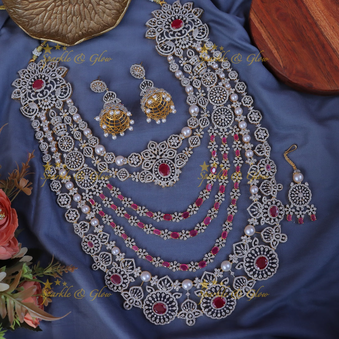 Exclusive Gold Polish Bridal Jewelry Set - Timeless Elegance