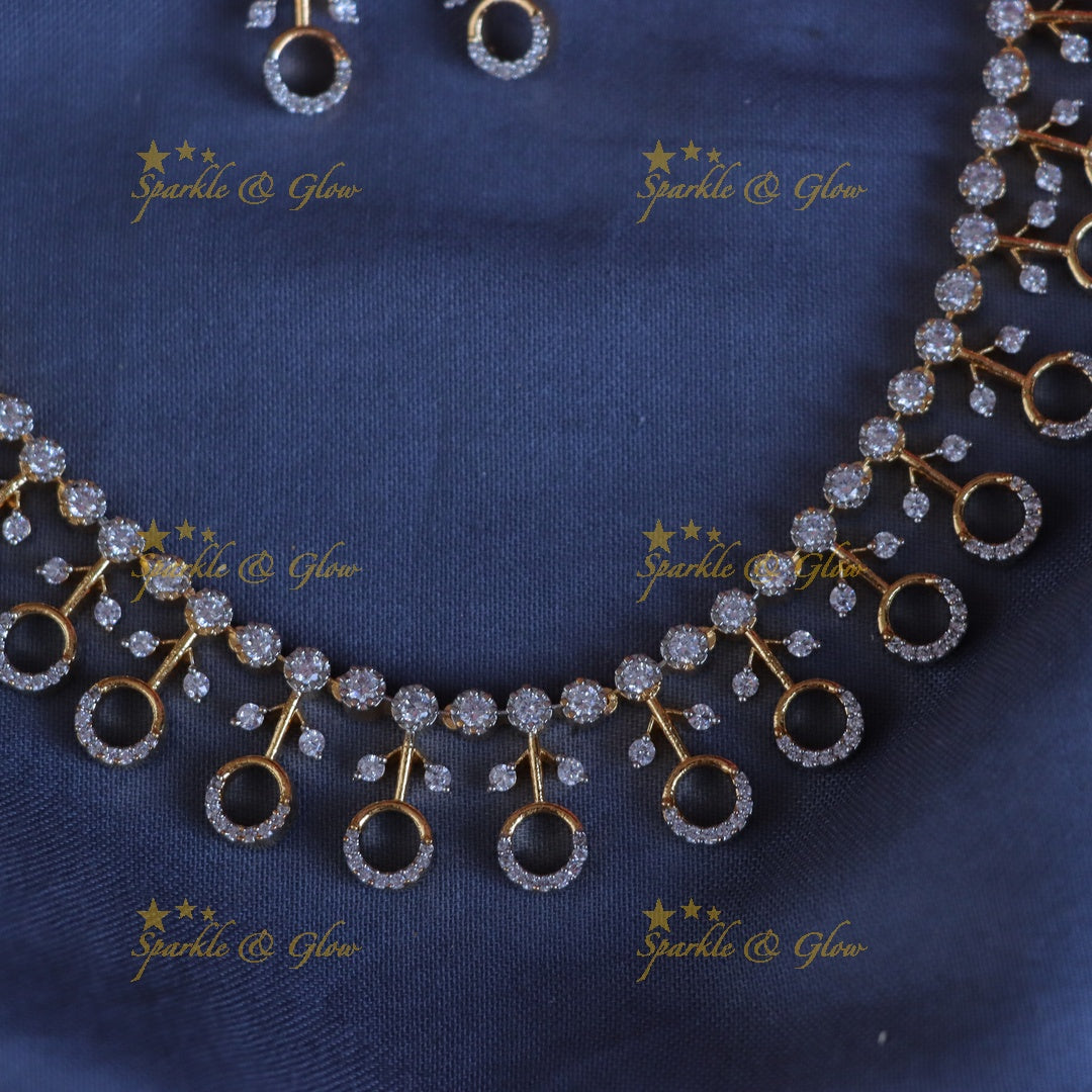 Exquisite Gold Floral Wedding Necklace Set for Brides