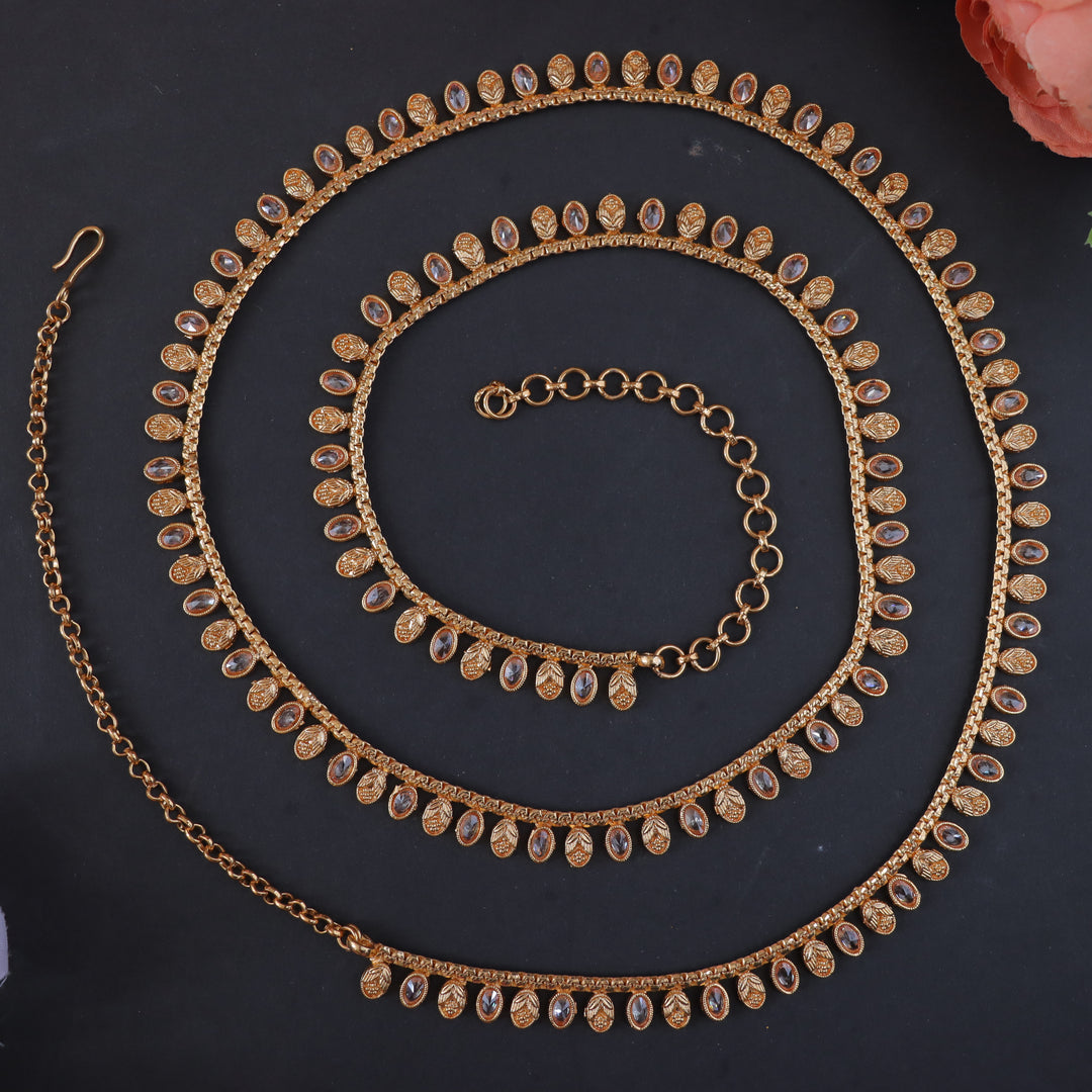 Exquisite Gold Floral Hipchain for Wedding Elegance