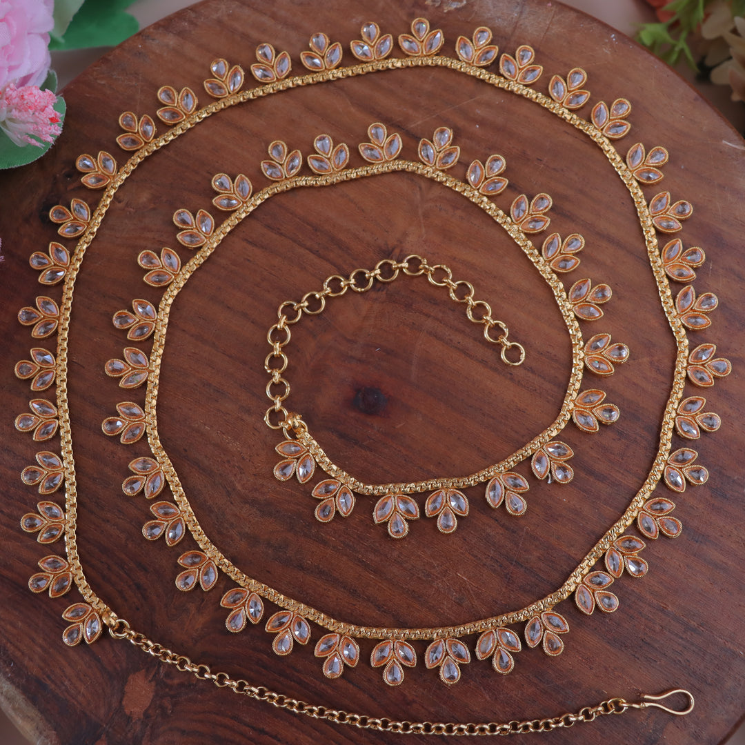 Elegant Gold Floral Hipchain for Weddings & Festivities