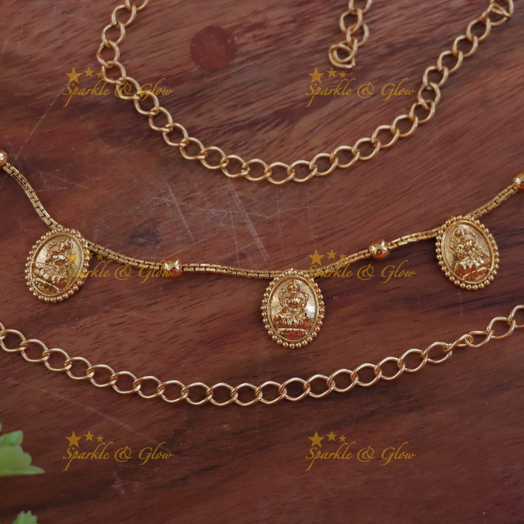 Exquisite Lakshmi Coin Hip Chain for Weddings