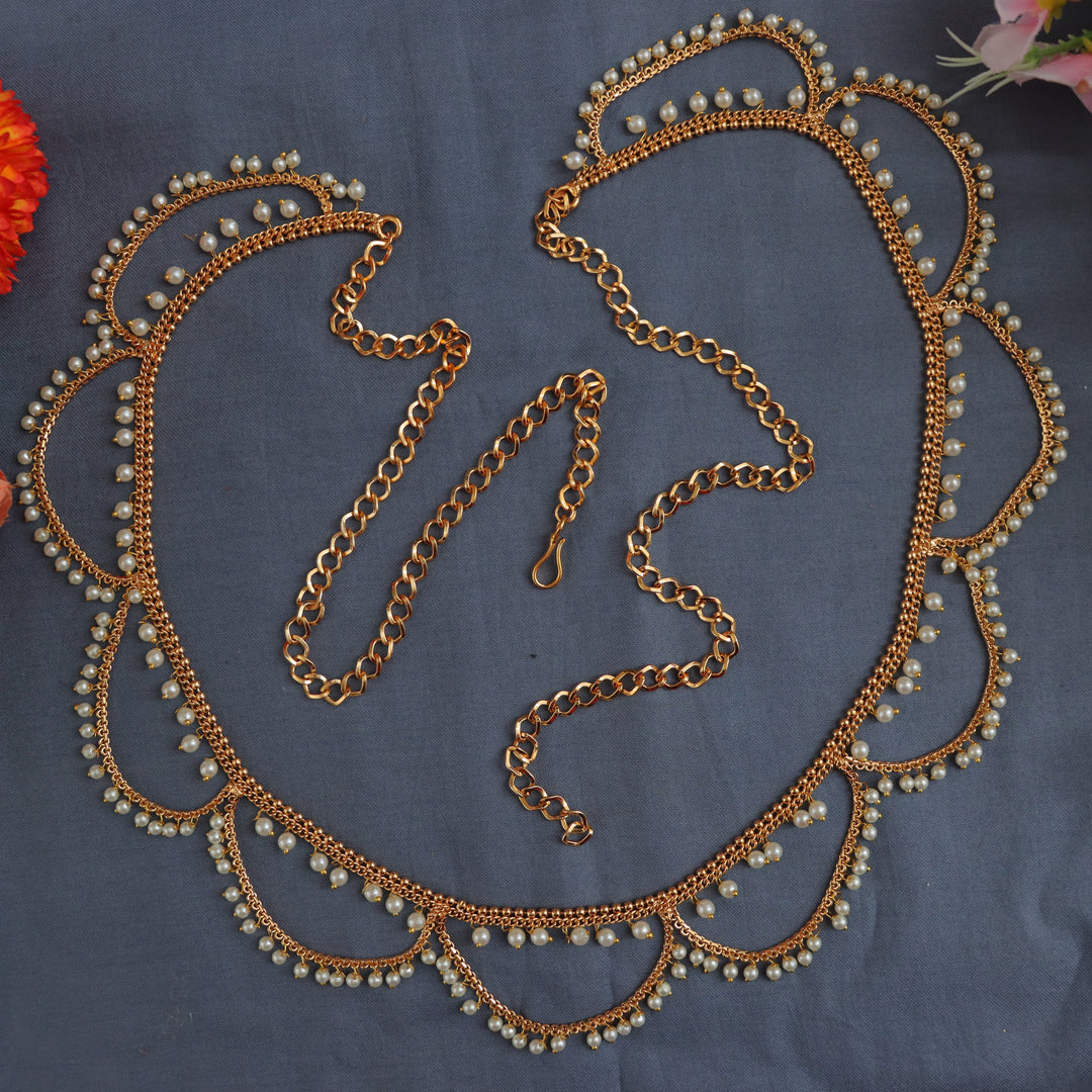 Exquisite Gold Pearl Hipchain for Weddings & Celebrations