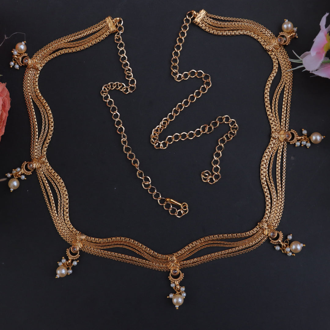 Exquisite Gold Pearl Hipchain for Weddings