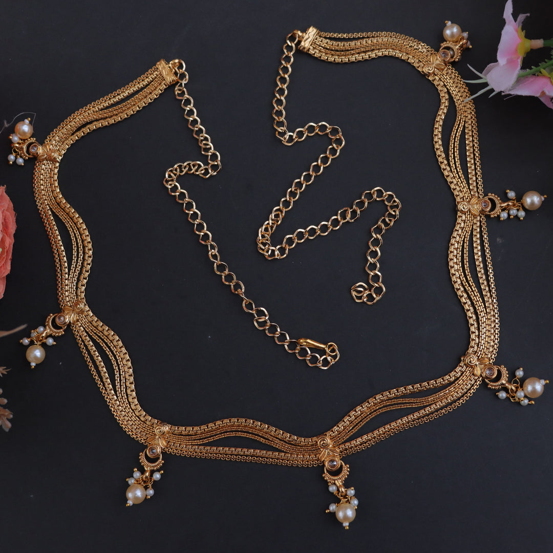 Exquisite Gold Pearl Hipchain for Weddings