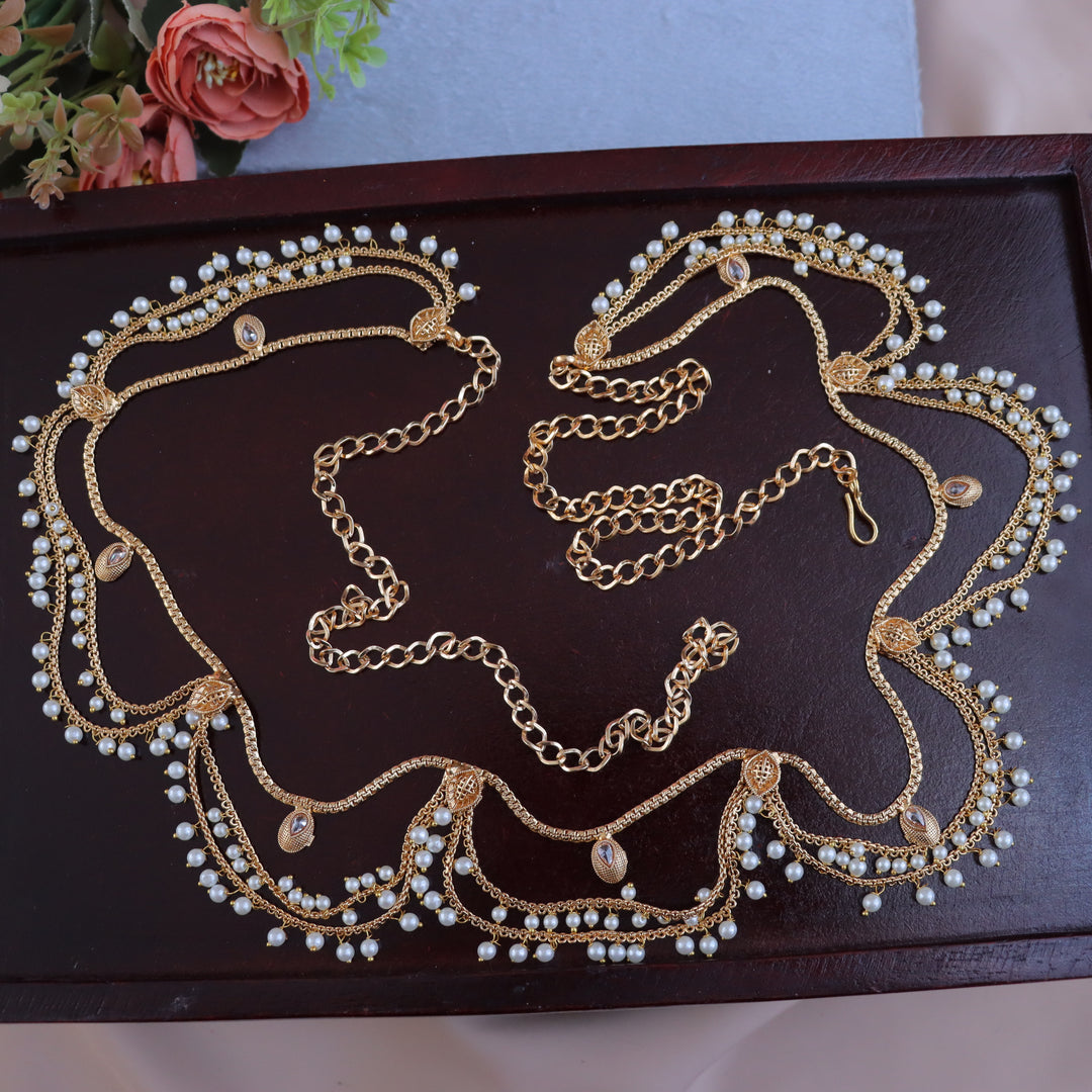 Exquisite Gold Pearl Hipchain for Weddings & Celebrations