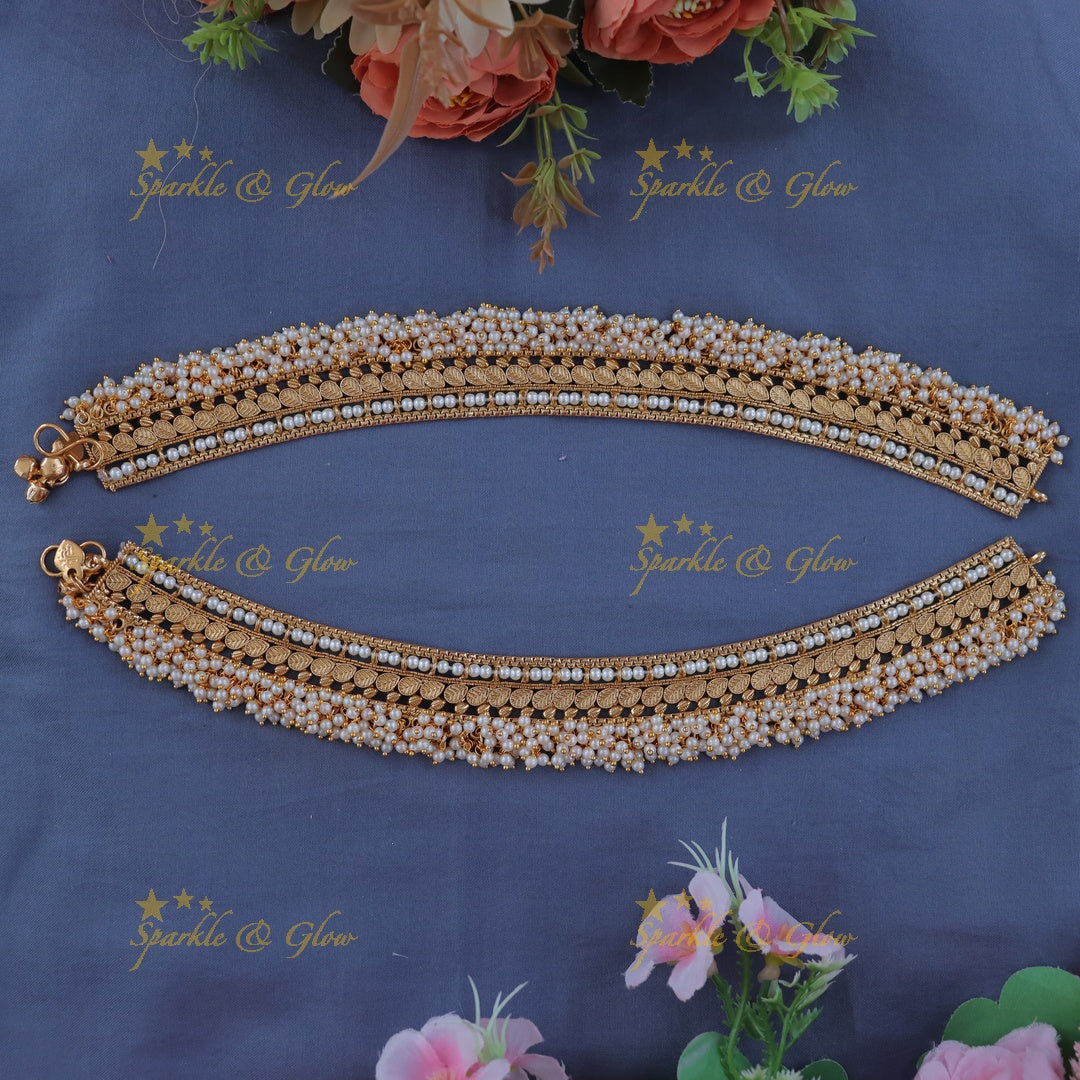 Timeless Pearl Gold Anklet - Elegance for Every Occasion