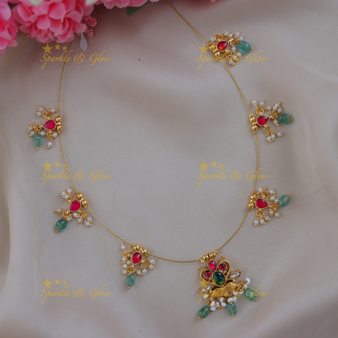 Elegant Peacock Pendant Necklace - Festive Glamour