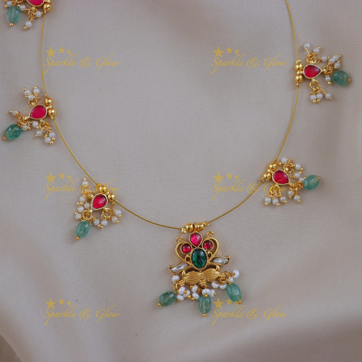 Elegant Peacock Pendant Necklace - Festive Glamour