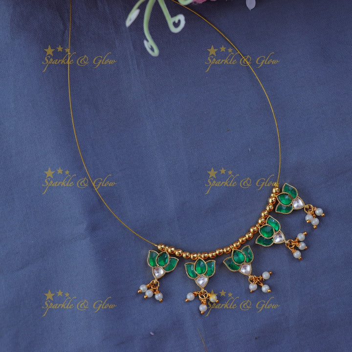 Elegant Lotus Pearl Necklace – Premium Imitation Jewelry