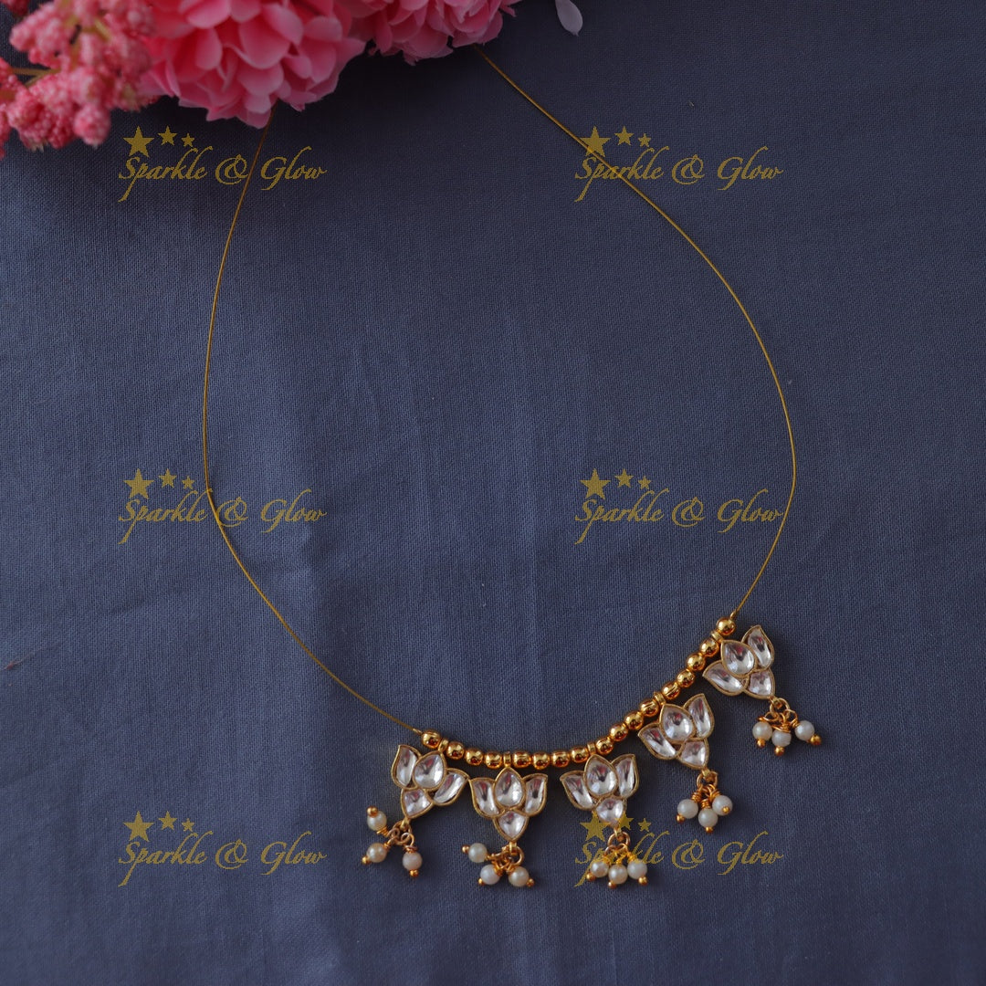 Elegant Lotus Pearl Necklace – Premium Imitation Jewelry