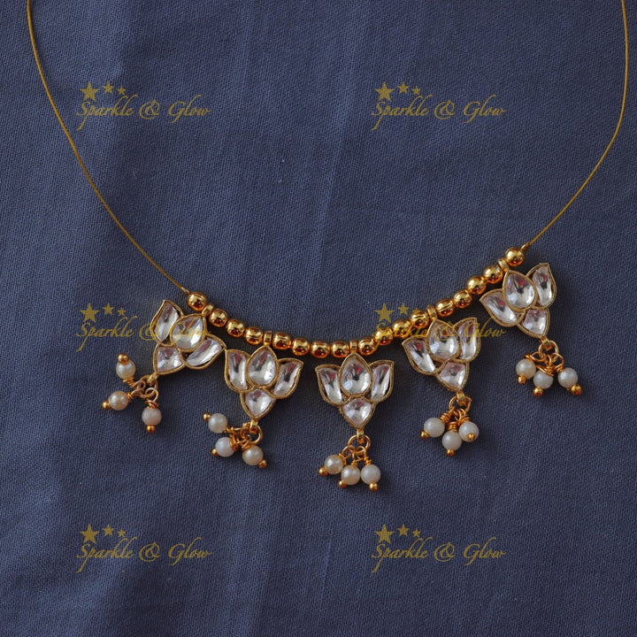 Elegant Lotus Pearl Necklace – Premium Imitation Jewelry