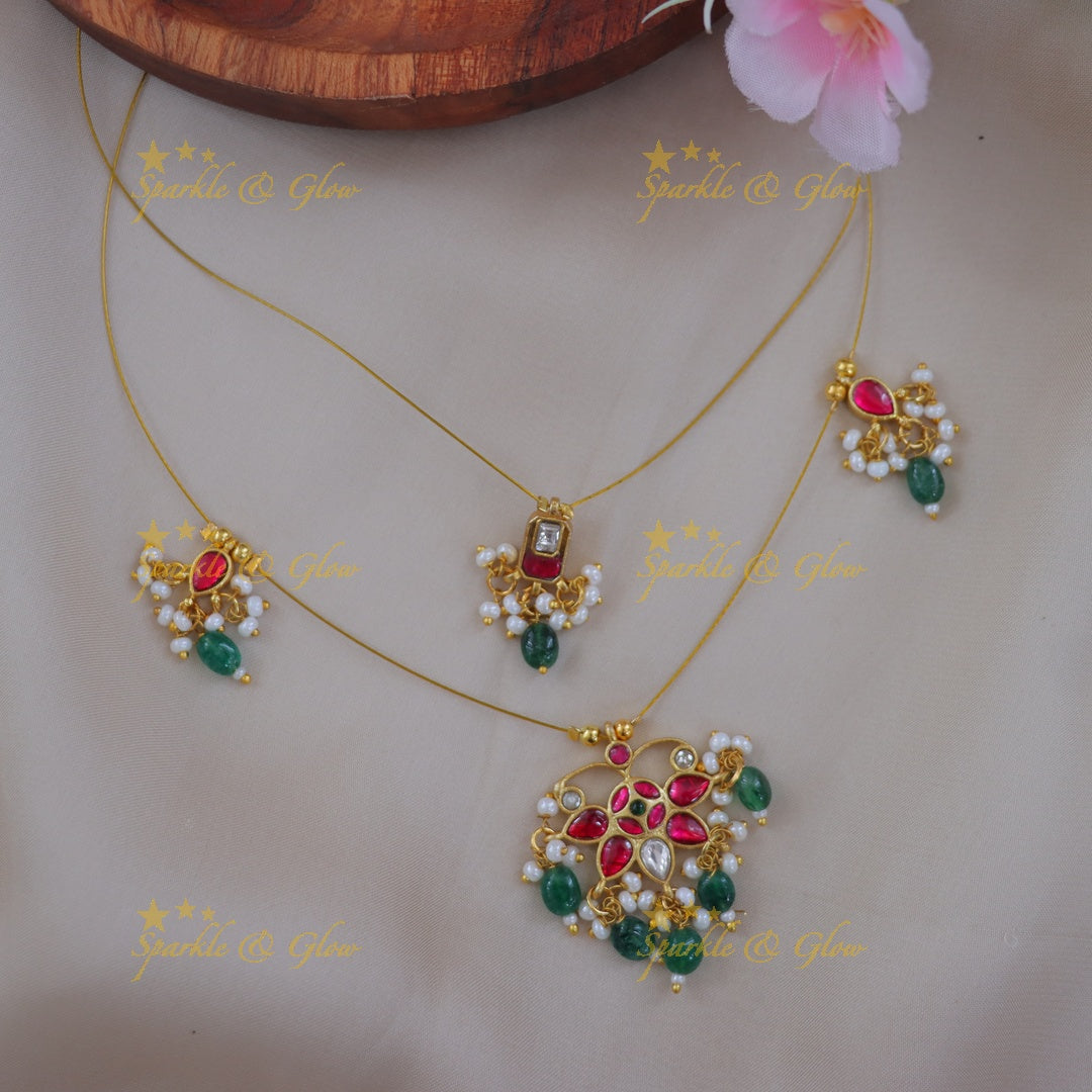Exquisite Floral Bead Necklace for Weddings & Events