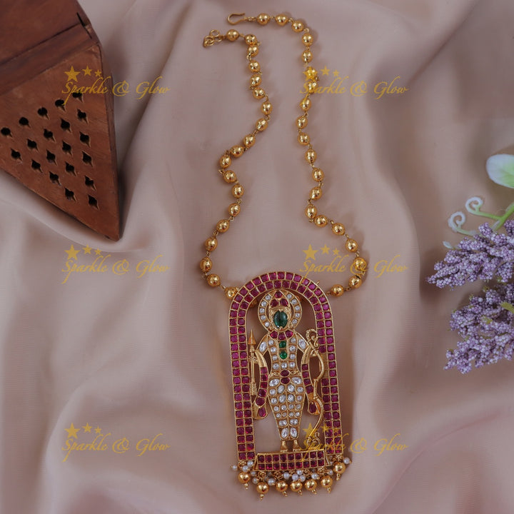 Exquisite Gold Ram Idol Necklace | Sparkle & Glow