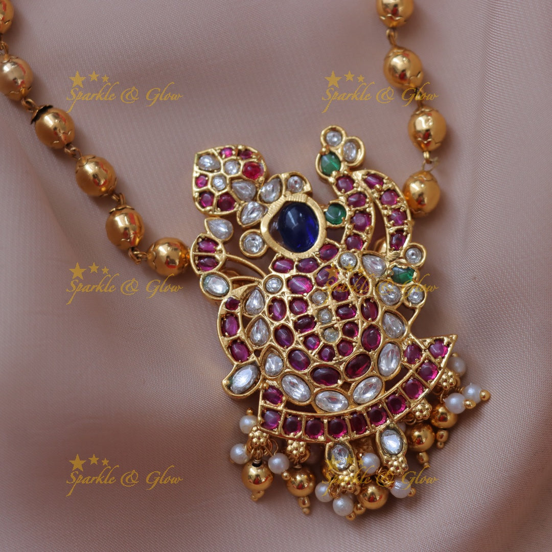 Radiant Gold Bead Necklace - Perfect for Weddings & Festivals