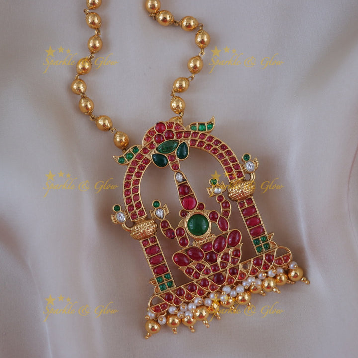 Premium Goddess Gold Pendant - Indian Festive Necklace