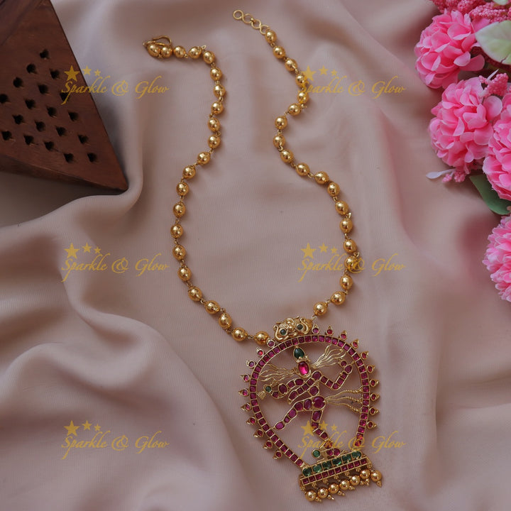Exquisite God-Inspired Gold Bead Pendant Necklace