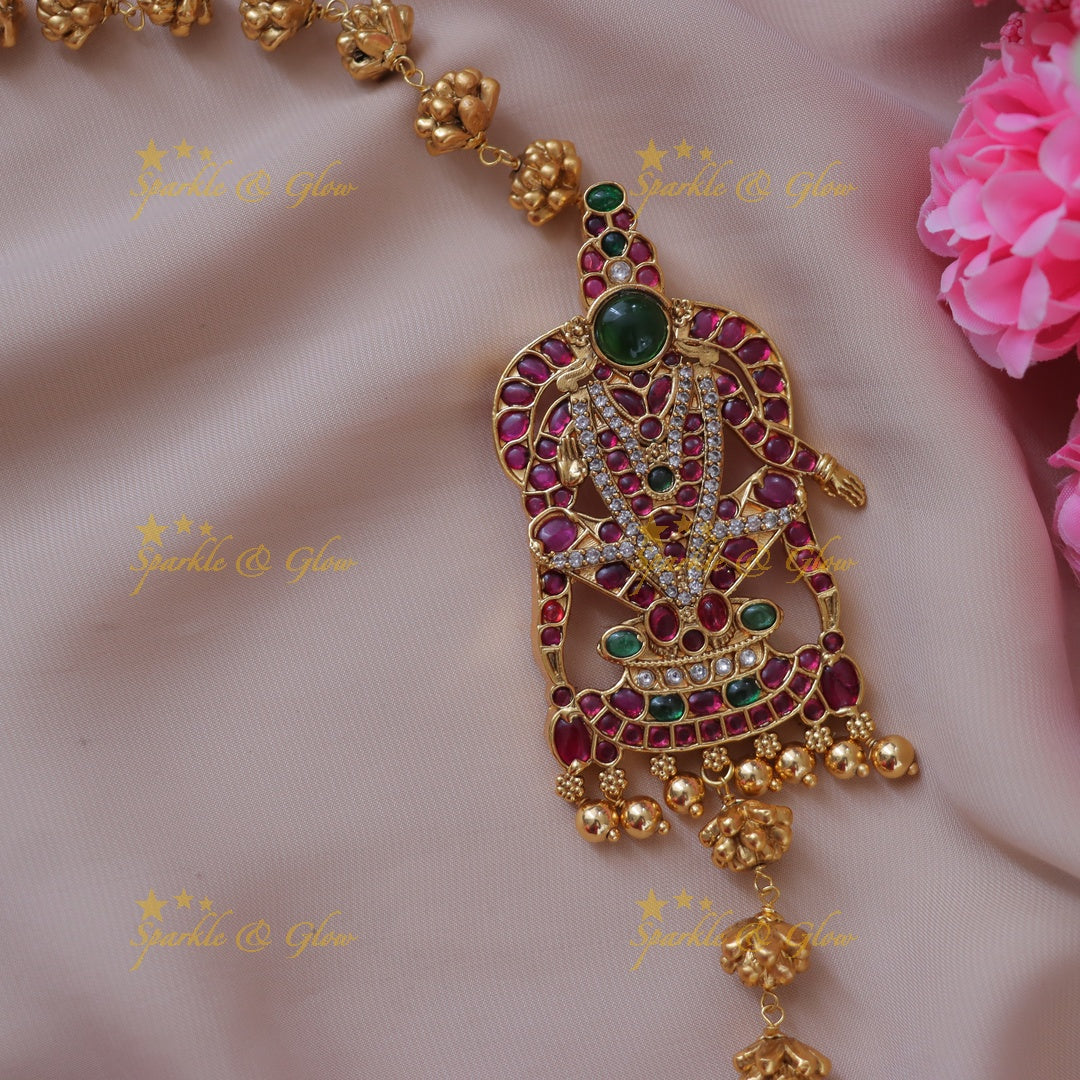Lord Ayyappa Necklace: Divine Elegance in Floral Charm