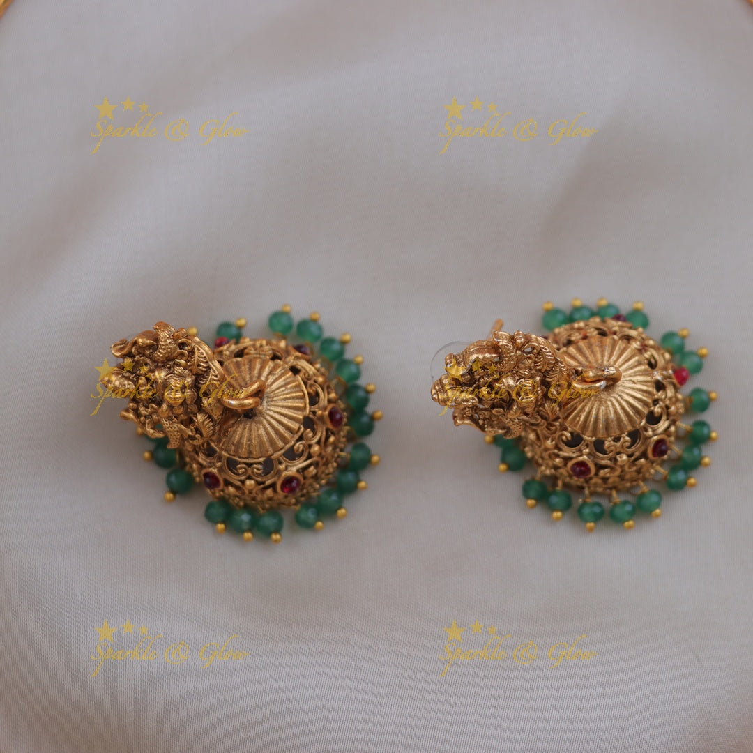 Exquisite Lakshmi Gold Necklace Set - Sparkle & Glow