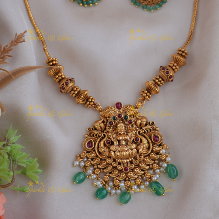 Peacock Temple Jewellery Set for Festive Elegance
