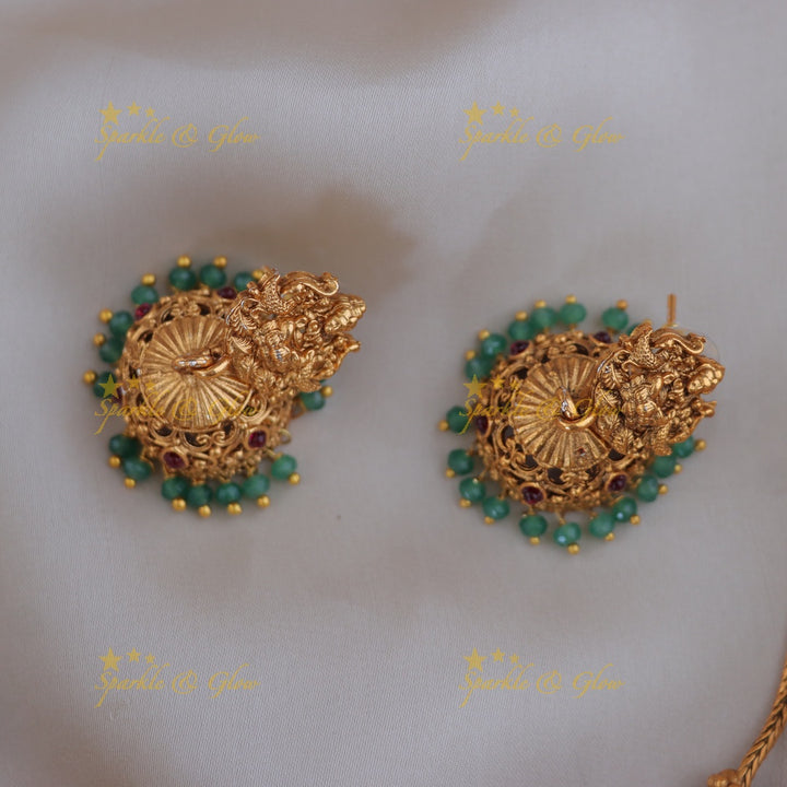 Peacock Temple Jewellery Set for Festive Elegance