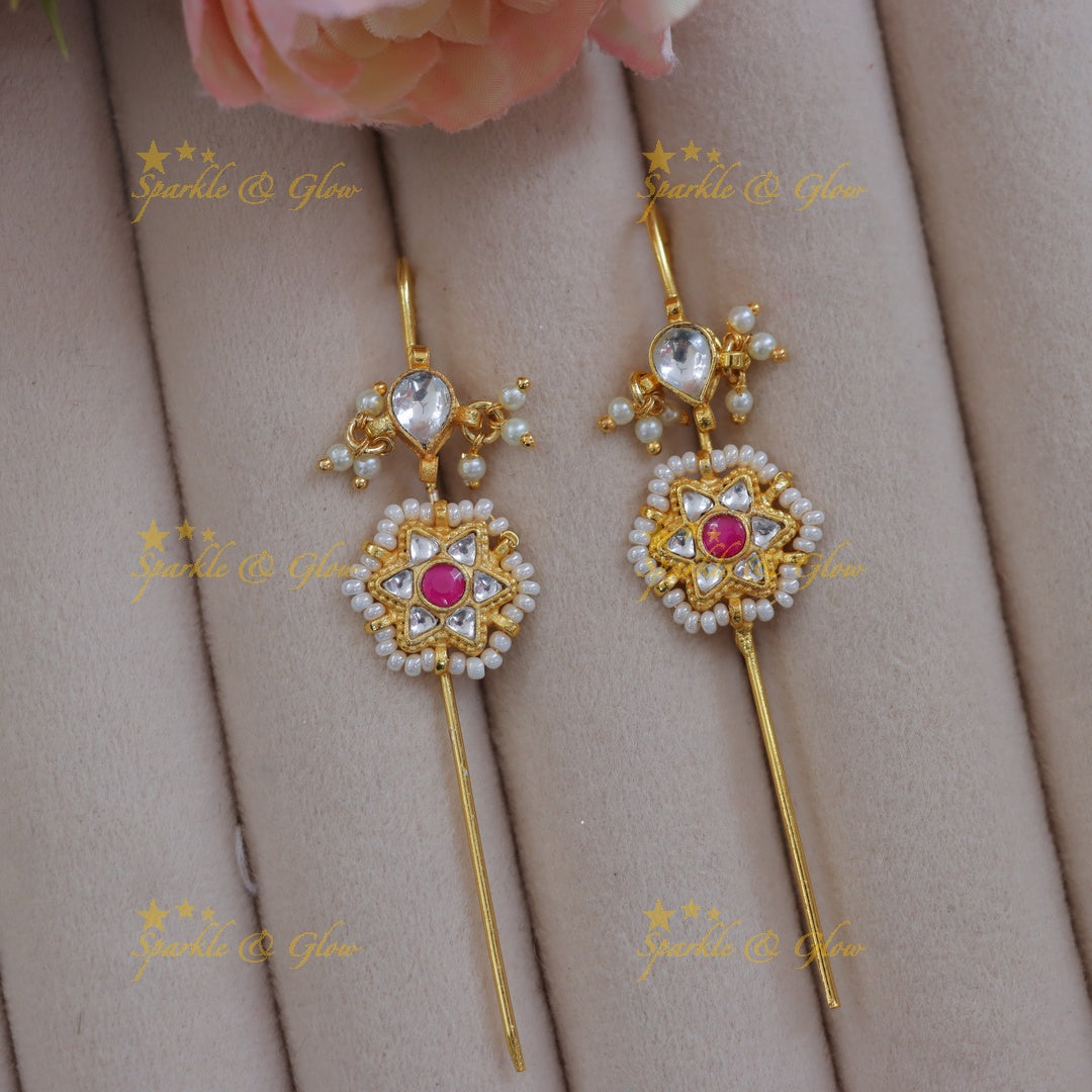 Elegant Pearl Star Earcuff for Festive Glamour