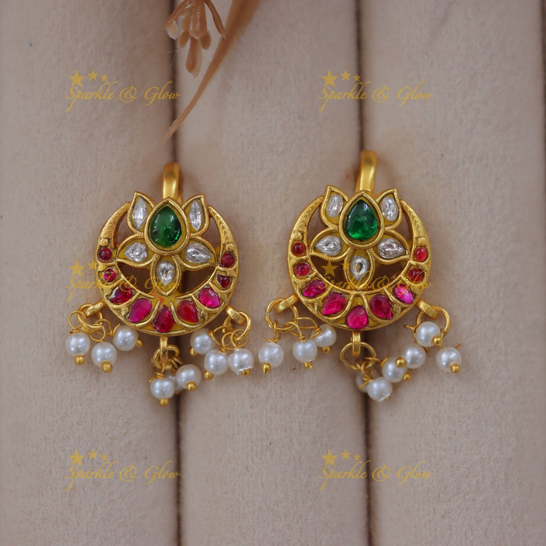 Exquisite Floral Bugadi Earrings - Timeless Elegance