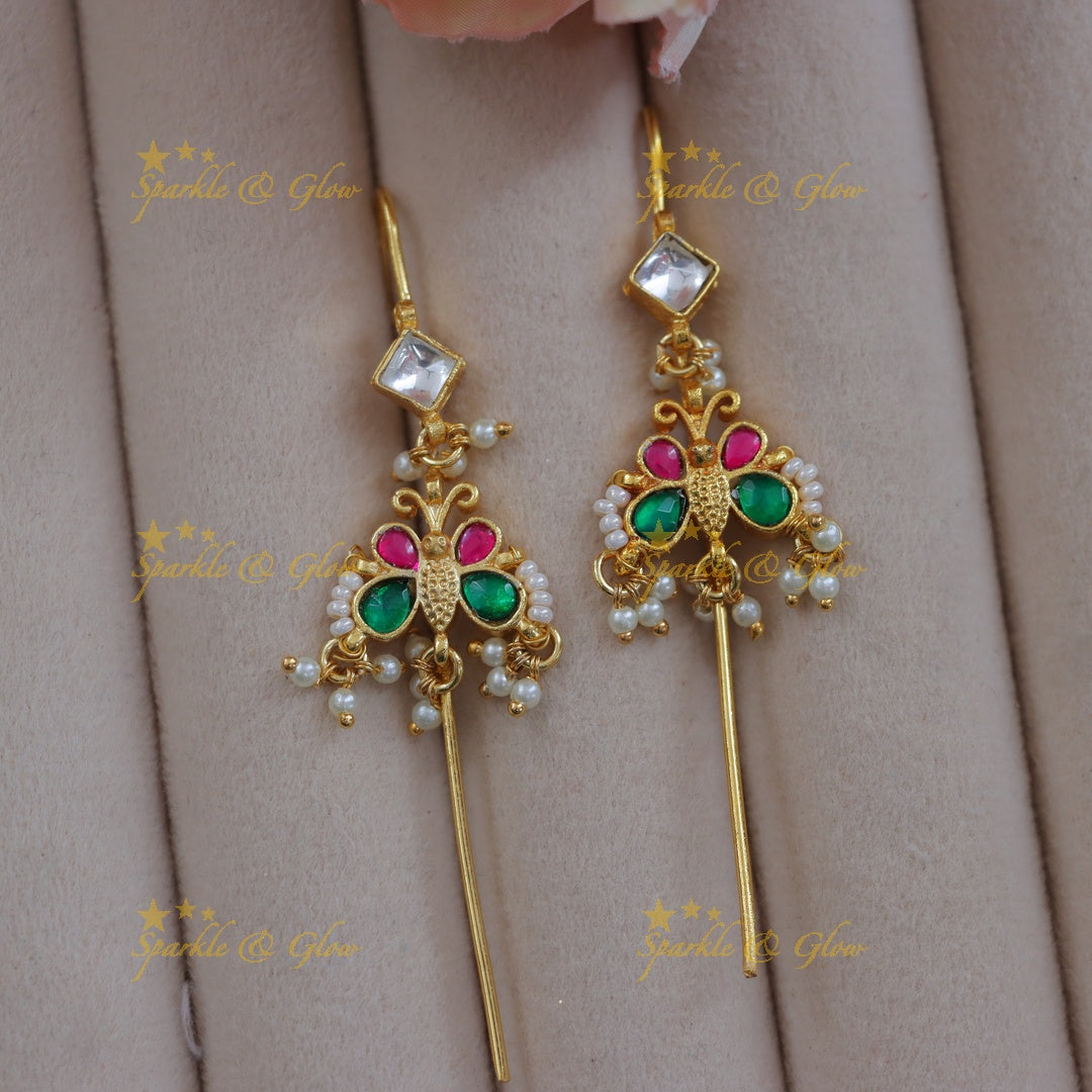 Exquisite Butterfly Gold Earcuff with Stones