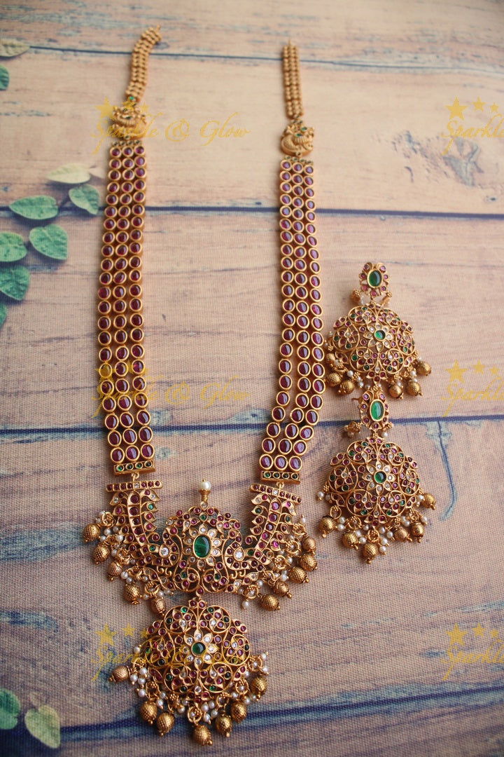 Premium matte kemp stones peacock haram
