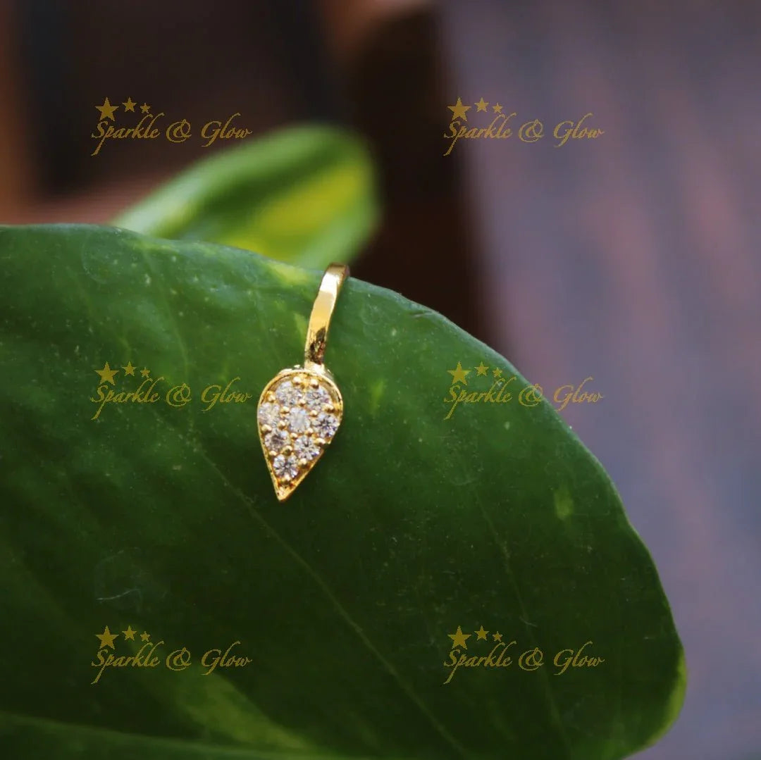 Gold polished AD design nose pin - Sparkle and Glow