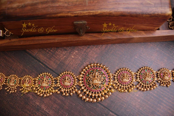 Premium matte Lakshmi Hip chain - Sparkle and Glow