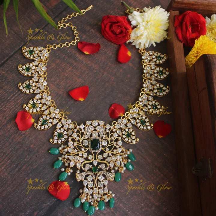 Exclusive American daimond mango necklace- Pre-order , Dispatch time 10-20 days - Sparkle and Glow