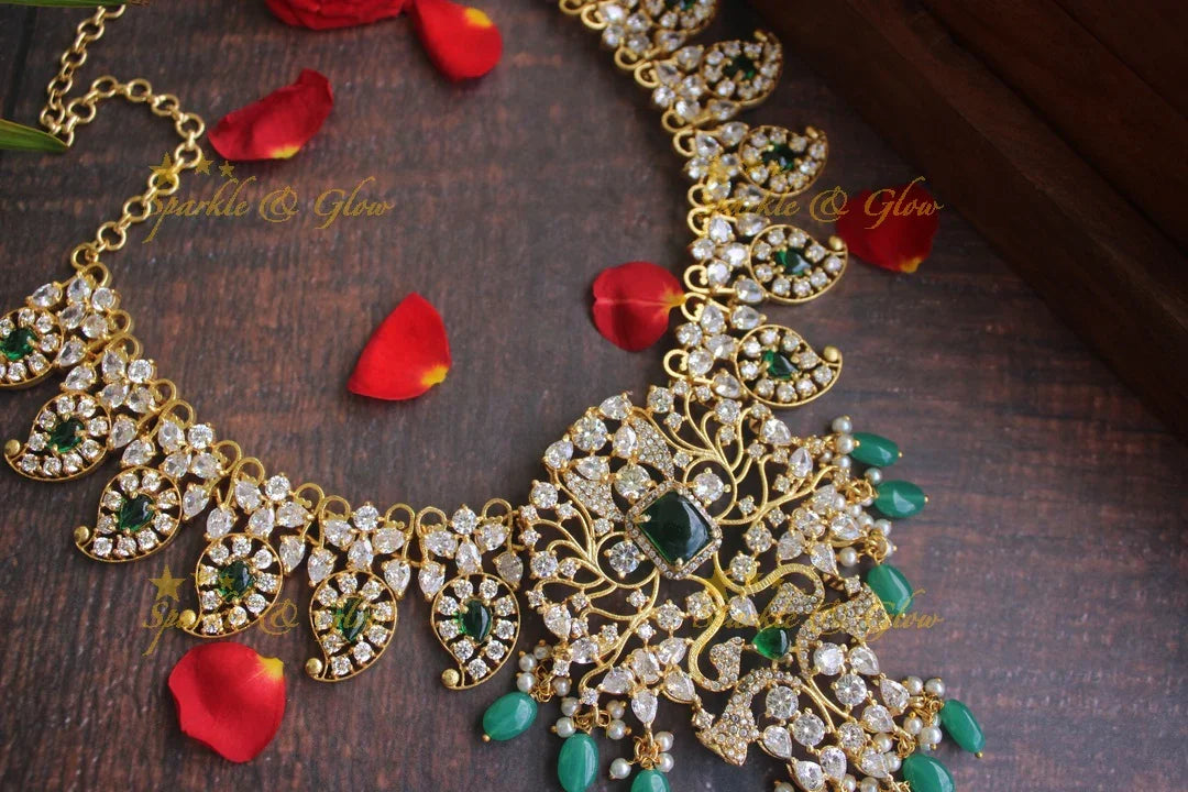 Exclusive American daimond mango necklace- Pre-order , Dispatch time 10-20 days - Sparkle and Glow