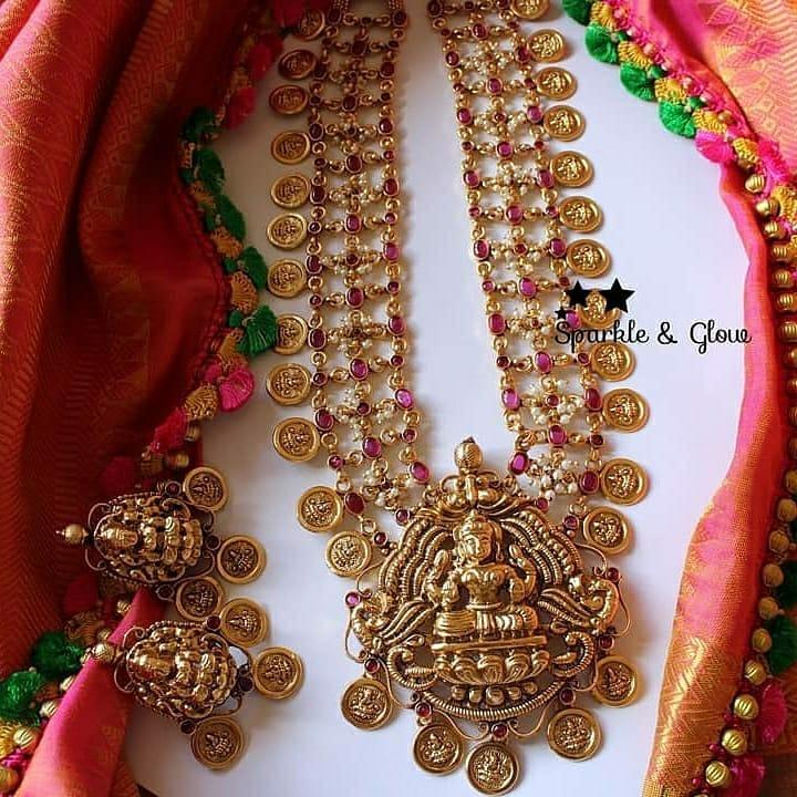 Gold look alike three layer coin nagas haram - Green - Sparkle and Glow