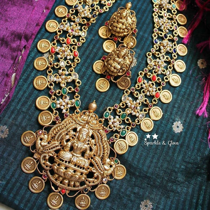 Gold look alike three layer coin nagas haram - Green - Sparkle and Glow