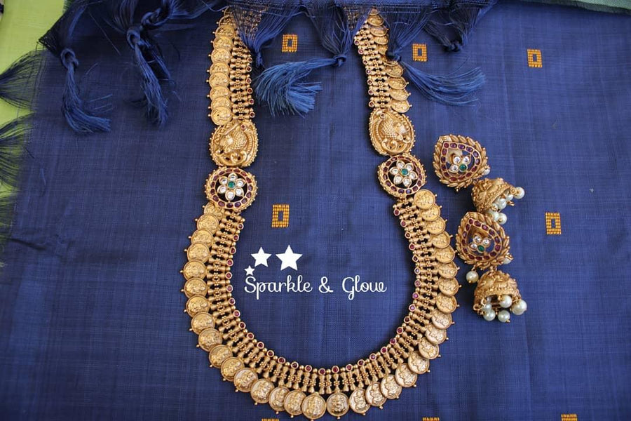 Long coin haram crafred with kemp stones - Sparkle and Glow