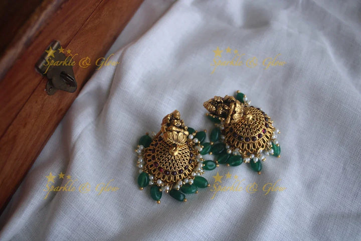 Gold alike Lakshmi pearl chain set - Sparkle and Glow