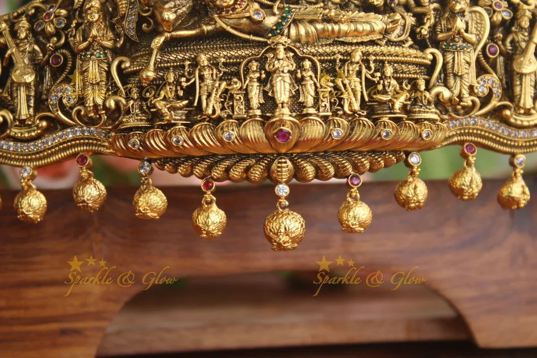 Gold alike antique Vishnu hipbelt - Sparkle and Glow