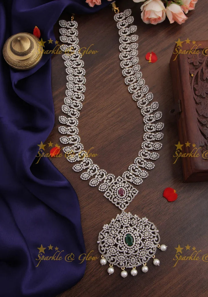 GJ Polish statement semi Bridal set with long haram and choker - Sparkle and Glow