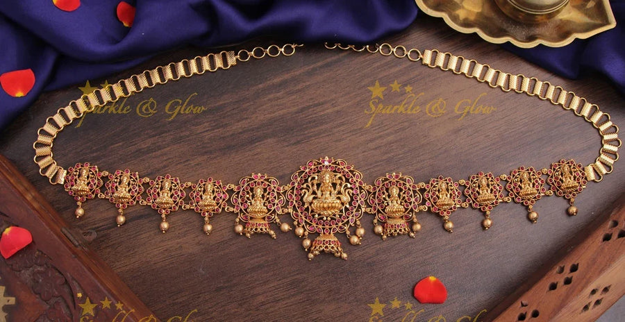 Premium Matte Lakshmi Hip chain - Sparkle and Glow