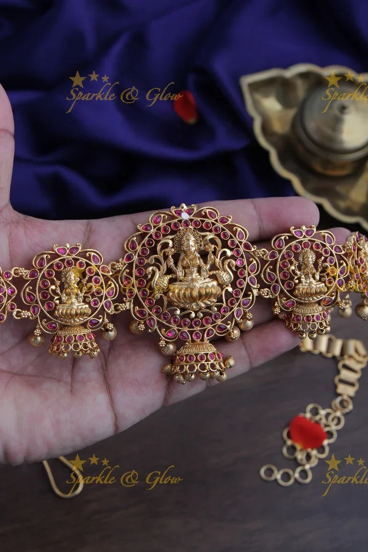Premium Matte Lakshmi Hip chain - Sparkle and Glow