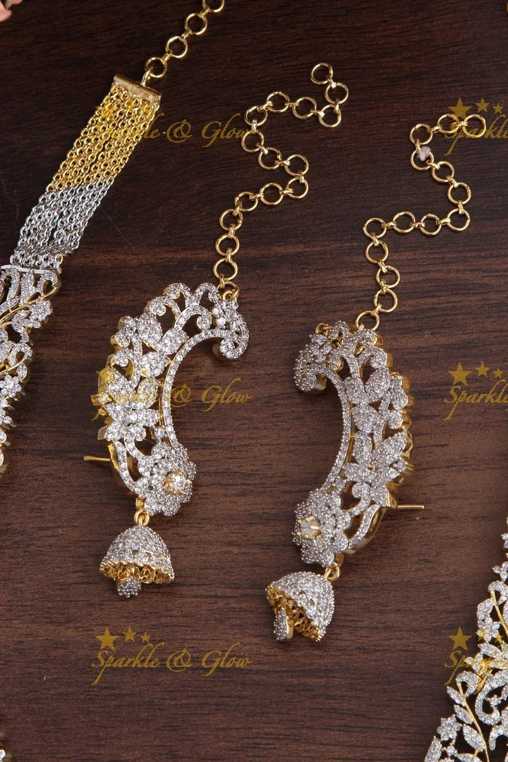 Exclusive GJ Polish AD Stone Leaf short Necklace - Sparkle and Glow