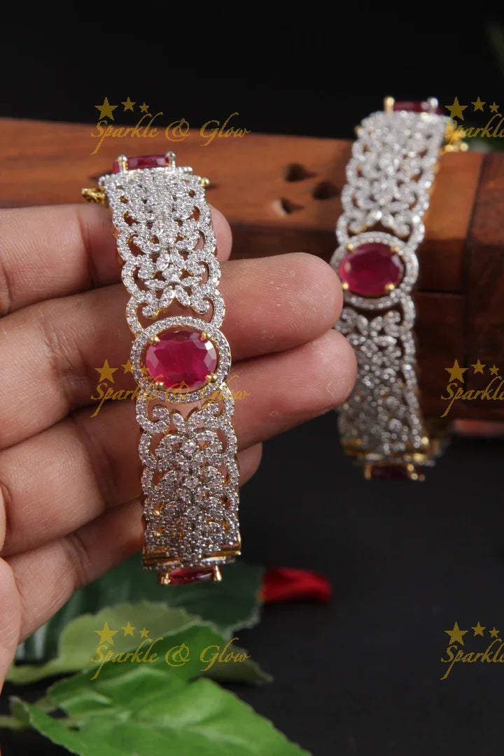 Beautiful GJ Polish bangles a pair - Sparkle and Glow