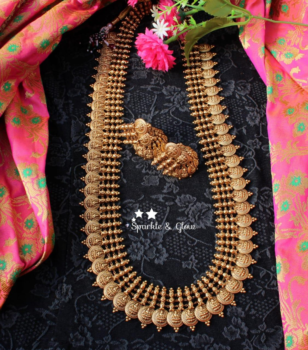 Elegant gold alike polished coin haram - Sparkle and Glow