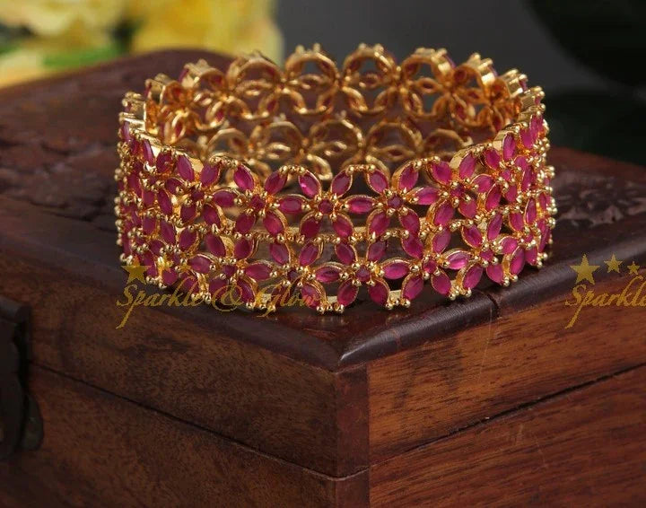 Floral design AD Bangles - Sparkle and Glow