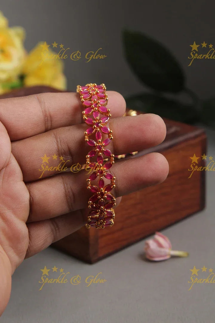 Floral design AD Bangles - Sparkle and Glow
