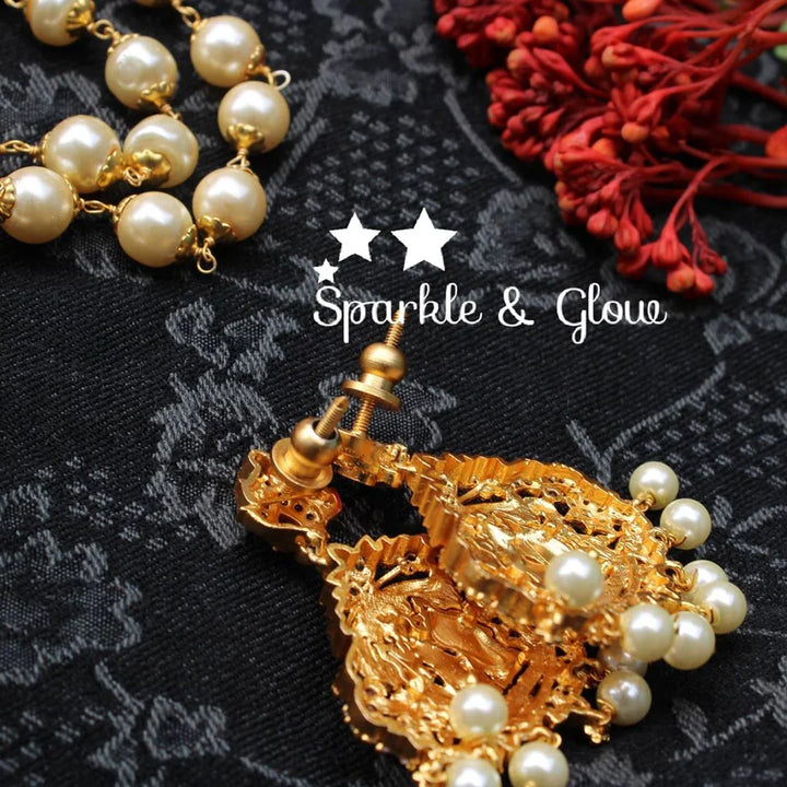 Ram parivar pendent pearl chain set - Sparkle and Glow