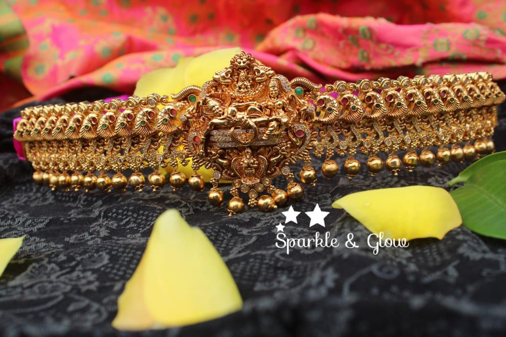 Gold alike polished sheshashayana , padmanaba hipbelt - Sparkle and Glow