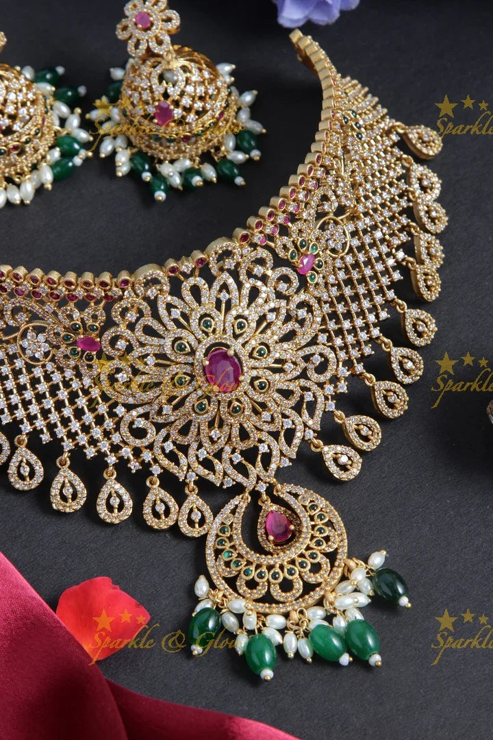 Beautiful floral AD choker - Sparkle and Glow