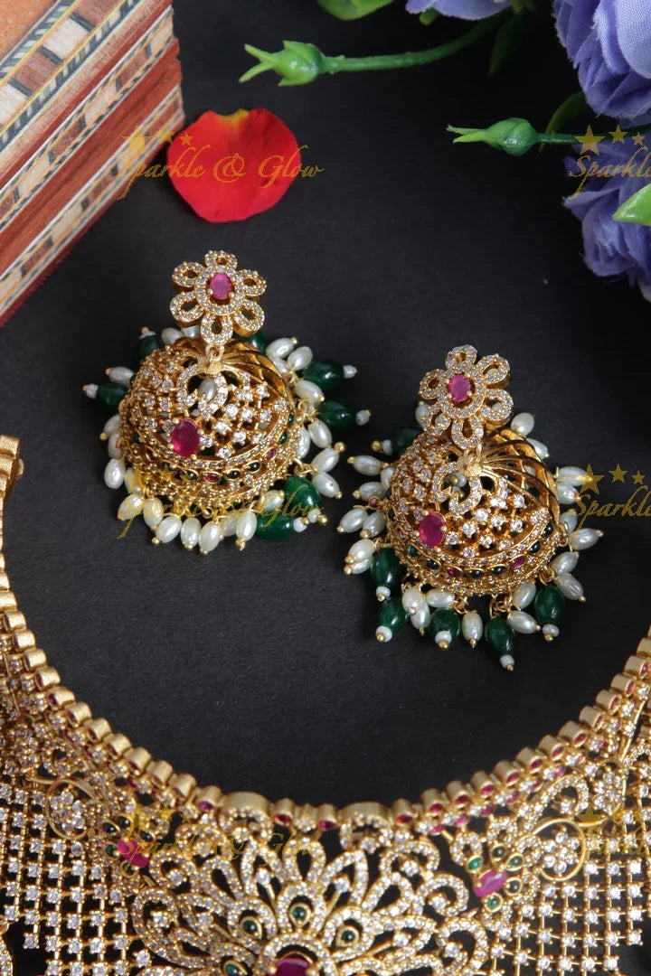 Beautiful floral AD choker - Sparkle and Glow