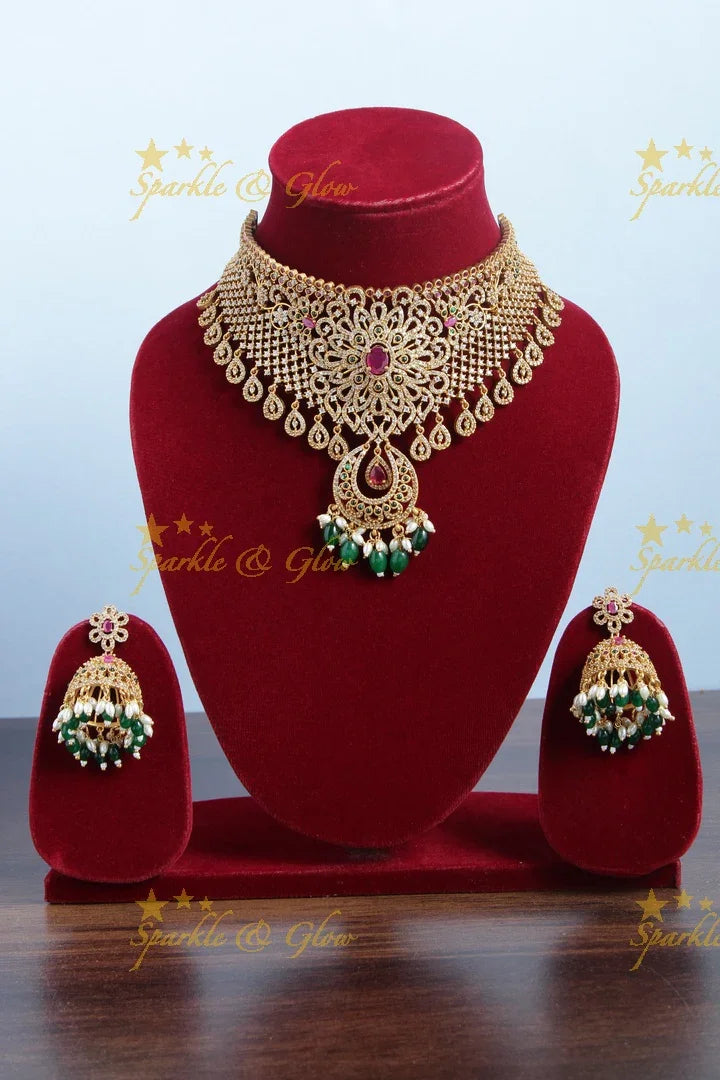 Beautiful floral AD choker - Sparkle and Glow